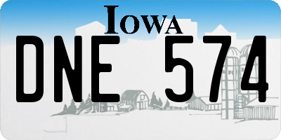 IA license plate DNE574