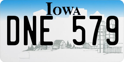 IA license plate DNE579