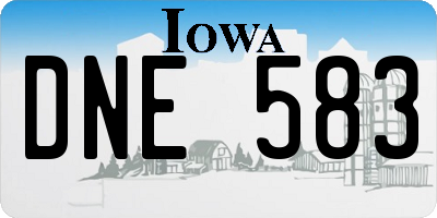 IA license plate DNE583