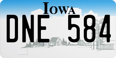 IA license plate DNE584