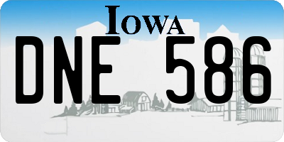 IA license plate DNE586