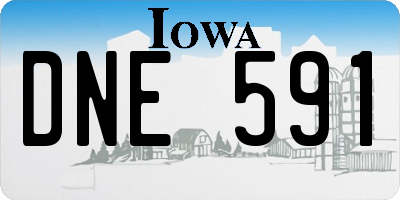 IA license plate DNE591