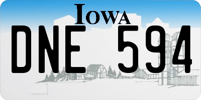 IA license plate DNE594