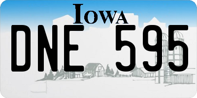 IA license plate DNE595
