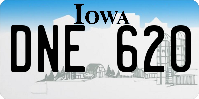 IA license plate DNE620