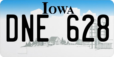 IA license plate DNE628