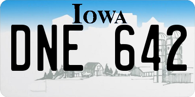 IA license plate DNE642