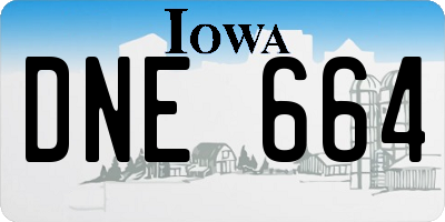 IA license plate DNE664
