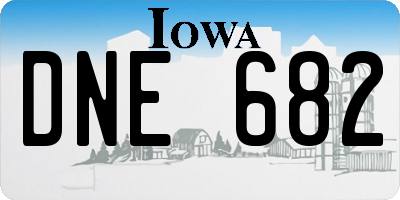 IA license plate DNE682