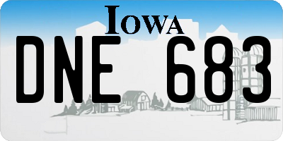 IA license plate DNE683
