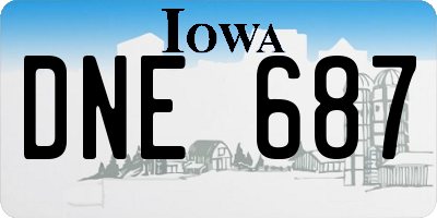 IA license plate DNE687