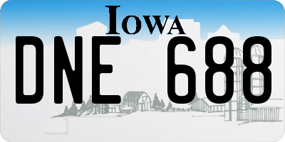 IA license plate DNE688