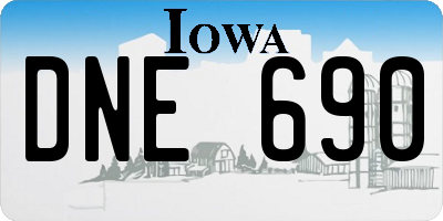 IA license plate DNE690