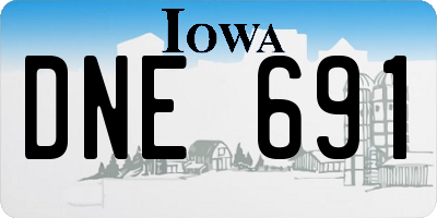 IA license plate DNE691