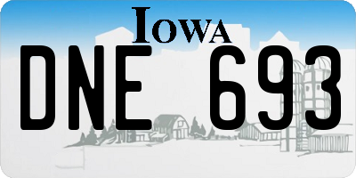 IA license plate DNE693