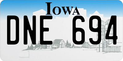 IA license plate DNE694