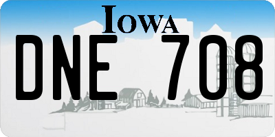 IA license plate DNE708