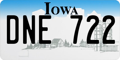 IA license plate DNE722