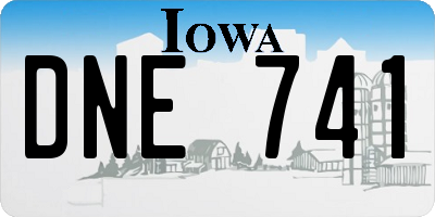 IA license plate DNE741