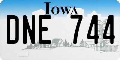 IA license plate DNE744