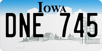 IA license plate DNE745