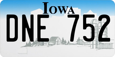 IA license plate DNE752