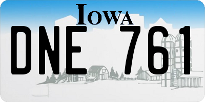 IA license plate DNE761