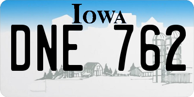 IA license plate DNE762