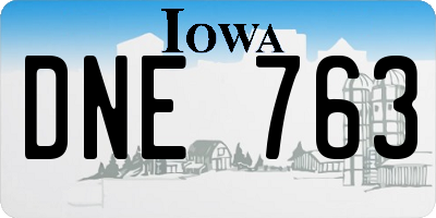 IA license plate DNE763