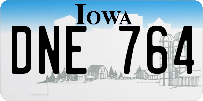IA license plate DNE764