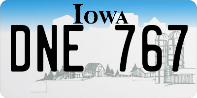 IA license plate DNE767