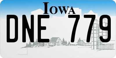IA license plate DNE779