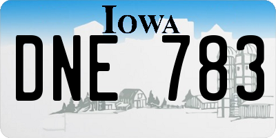 IA license plate DNE783