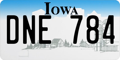 IA license plate DNE784