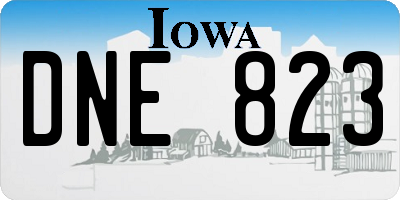 IA license plate DNE823