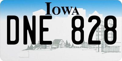 IA license plate DNE828