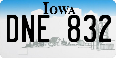 IA license plate DNE832
