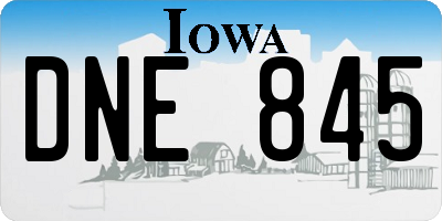 IA license plate DNE845