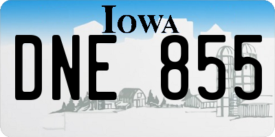 IA license plate DNE855