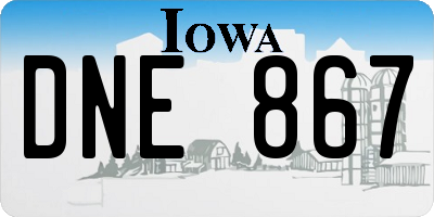 IA license plate DNE867