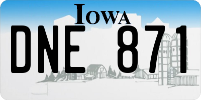 IA license plate DNE871