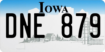 IA license plate DNE879