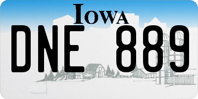 IA license plate DNE889