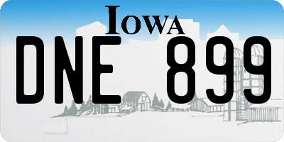 IA license plate DNE899
