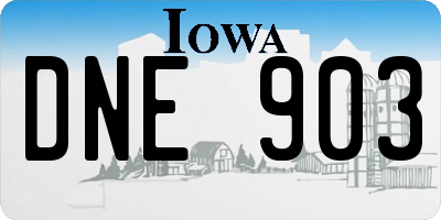 IA license plate DNE903
