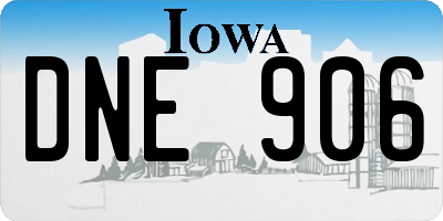 IA license plate DNE906