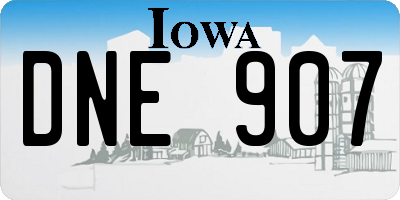 IA license plate DNE907