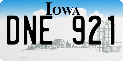 IA license plate DNE921