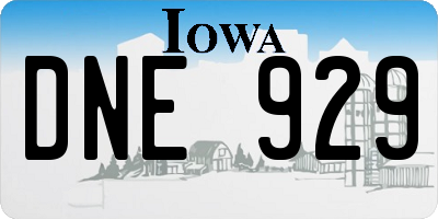 IA license plate DNE929
