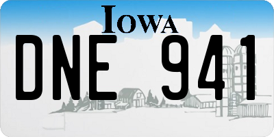 IA license plate DNE941
